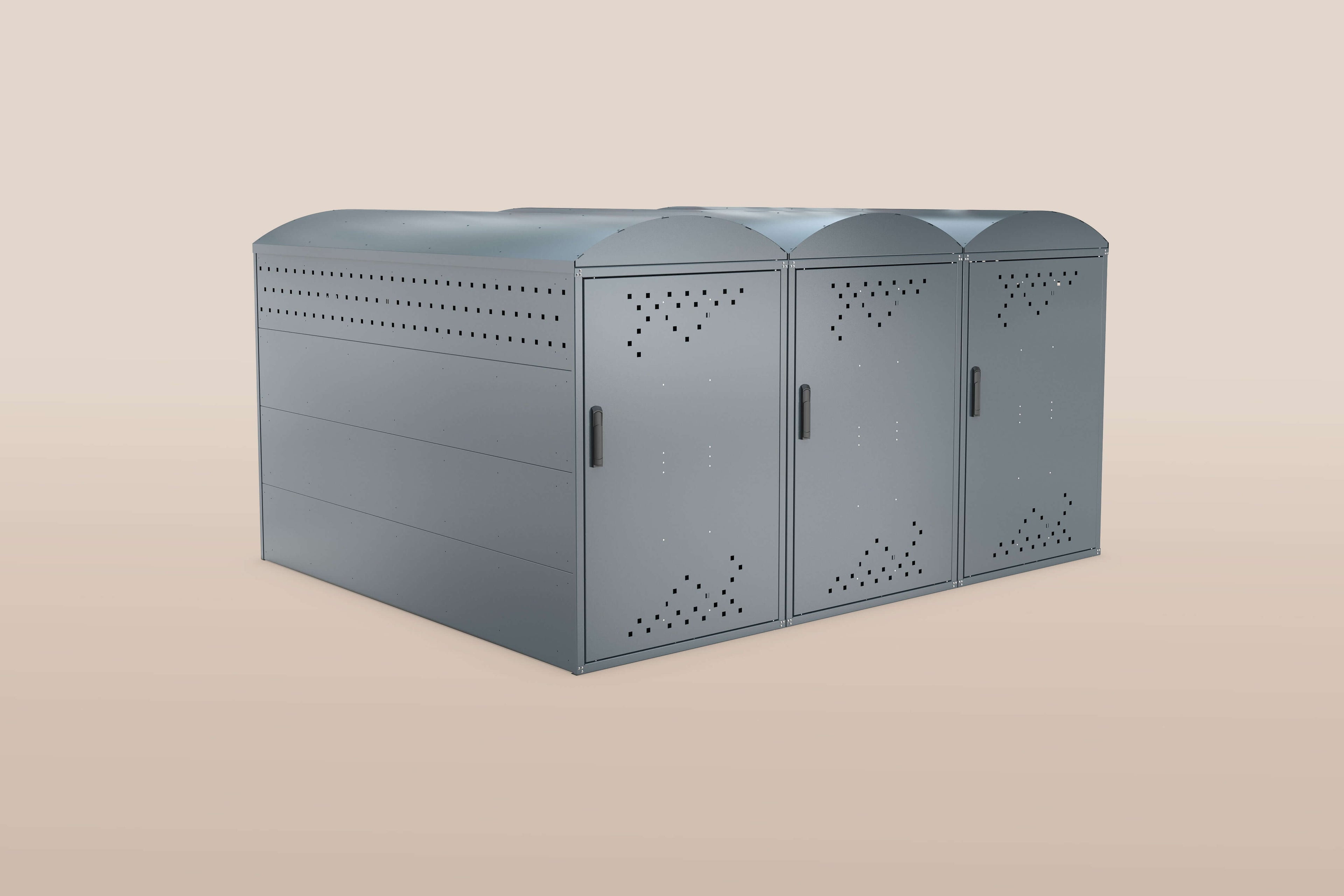 Fahrradgarage BikeBox 1 Bogendach