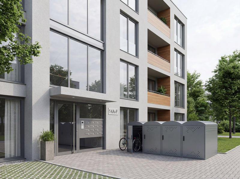 Fahrradgarage BikeBox 1 Bogendach
