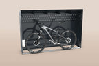 Fahrradgarage BikeBox 1 Bogendach mit Fahrrad im Inneren, idealer wettergeschützter Abstellraum.