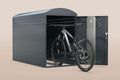 Fahrradgarage BikeBox 1 Bogendach mit Mountainbike, elegante und sichere Aufbewahrungslösung für Fahrräder.