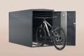 Fahrradgarage BikeBox 1 Giebeldach mit Mountainbike im Innenraum, sicher und wetterfest