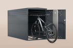 Fahrradgarage BikeBox 1 Giebeldach mit Mountainbike im Innenraum, sicher und wetterfest